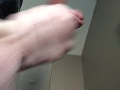 Solo male jacking off: stroking cock & shooting huge cumshot all over you