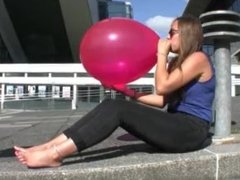 Balloon Popping Babe
