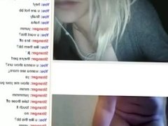 S01E14 Blonde lesbian shows boobs and pussy in webcam