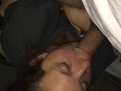 Dirty little cocksucker gives creampie