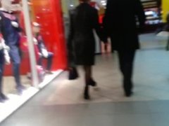 bitch in shopping center want to find new fucker but her husband against it