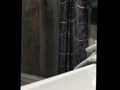 Teen Roommate SHOWER after work (Spy Vid)