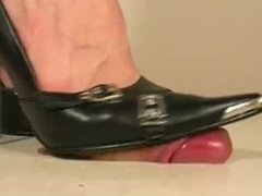 Black shoes cock crush 1