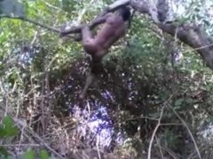 Indian Desi Nude Boy Play With Trees In The Forest