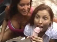 Two girls One blowjob