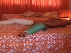Fetisch-Concept.com - 2 cast leg girls in one bedroom for masturbation