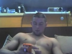 Straight white thug gets a blowjob in bed