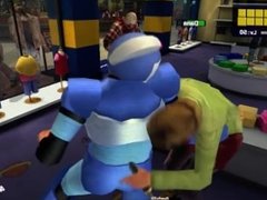 Hot Woman Takes it from behind by dude dressed as Megaman