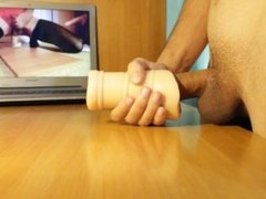 guy watch his video and fuck fleshlight.
