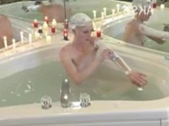 She shaves her whole body and her head in her bath