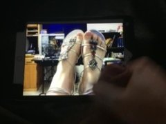 AraSaf's sexy feet in silver sandals make me cum