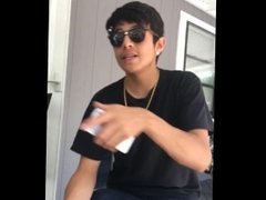 Hispanic Teen Fucks white Girl on Porch