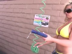 Blonde MILF With Huge TIts Gets Fucked After Car Wash
