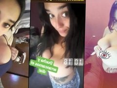 Latina Muestra sus enormes tetas sexy live snapchat