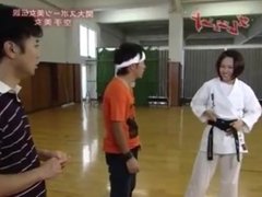 Japanese Karateka show some biceps