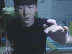 Korean Boy Eats His Own Cum