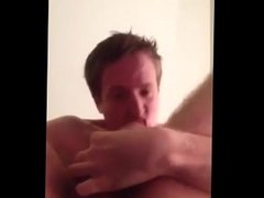 Guy self suck and cum in his face