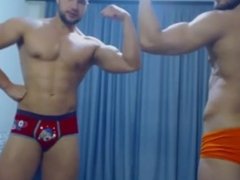 Muscle Brothers Show Off Muscle Control