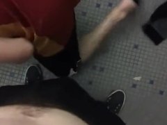 gay sucking straight student in restroom