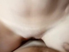 Home video on the bed - she is embarrassed and he cum in her surpised