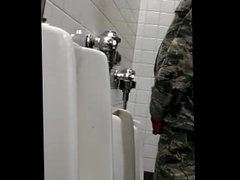 Urinal man in uniform