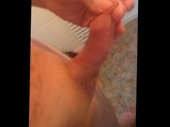 Young guy wank after shave