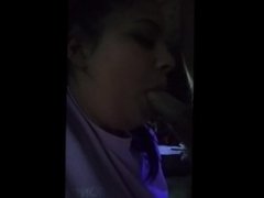 Sexy young 18 year old does her first blowjob video.