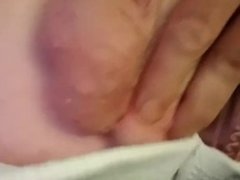 Jerking my cock off and fucking my ass with my own cock!