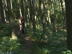 MOM Horny couple blowjob outdoors multiple orgasms