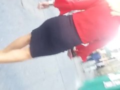 Sexy Blonde Booty In Tight Dress.mp4