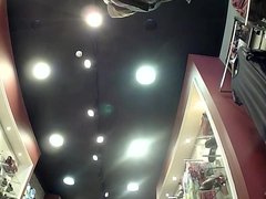 Following Girl around shoe shop.Upskirt