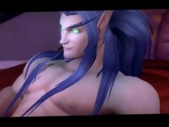Warcraft Elf Sucks and Fucks her Lover's Huge Dick