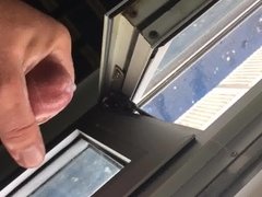 Try to cum out hotel window