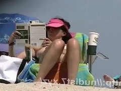 Shooting every detail of beach nudists  hidden cam video
