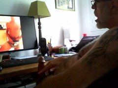 masturbation sur video, wanking on a video of a young man