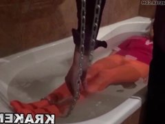 BDSM Casting with Estefani Tarrago in the bath