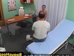 Cleaner sucks doctors cock before fucking