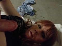 CD pissing all over herself + self facial