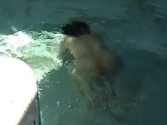 My girlfriend and her huge buttocks in the pool- 70-baln-1