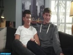 Hot twinks anal rimming and cum in ass