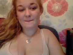 UK Teen Emma Reveals her large breasts on webcam