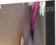 Pretty skinny teen with big boobs masturbating on webcam