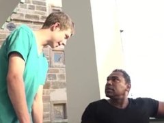 Cuckold boyfriend watches as girlfriend has anal sex with black guy