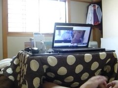 Masturbation while watching AV (self taken)