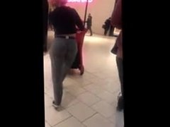 Ass clapping in the mall