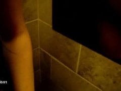 Blow job from Nancy in public toilet