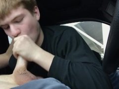 Car Parking Lot Dick Sucked by Cute Blonde