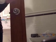 Teen in Bathroom Spycam (nice cunt)