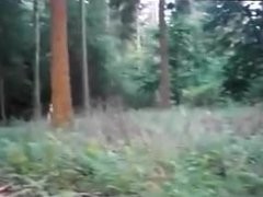 Amateur - Redhead Babe Big Bottle Fucking in the Woods