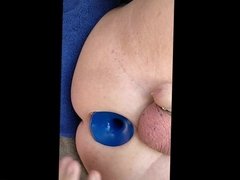 Anal extreme - Self anal fisting with rubber hand